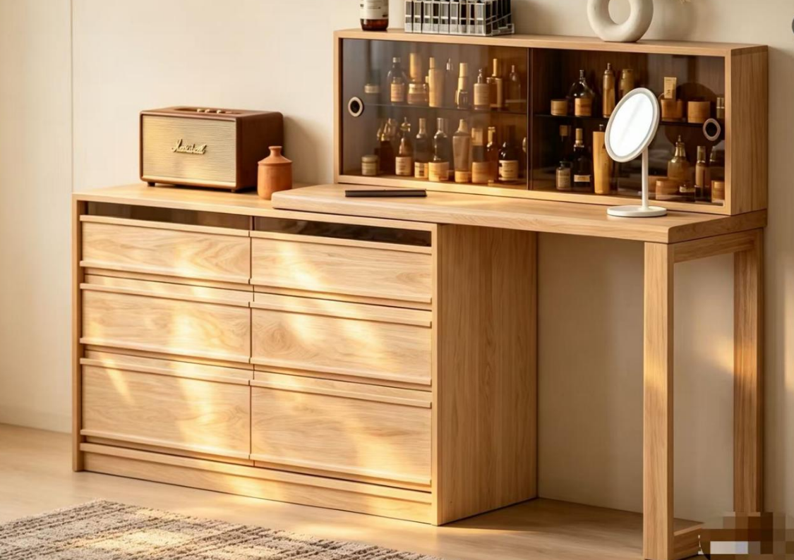 Six-Drawer Vanity Desk
