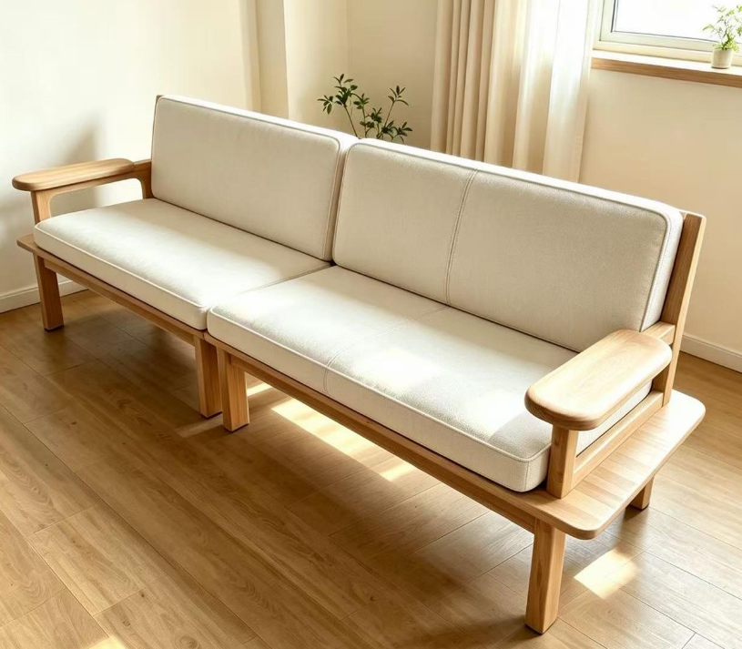 Mu Yan Mu Yu Solid Elm Wood Sofa