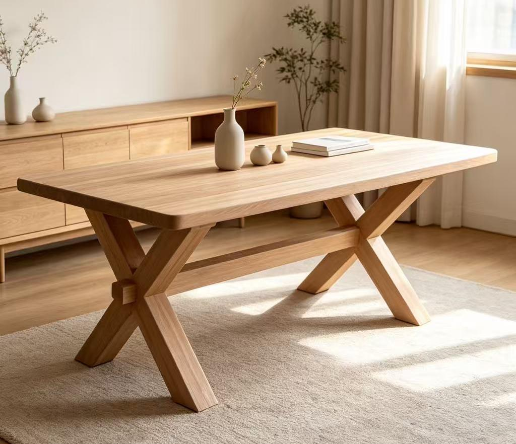 Solid Elm Large Board Tea Table
