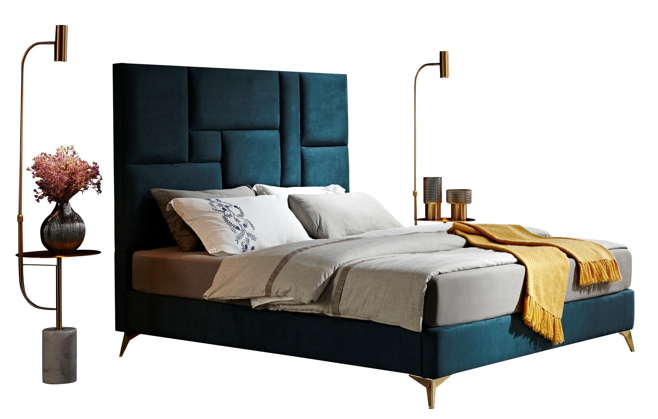 SK36 Velvet Upholstered Bed