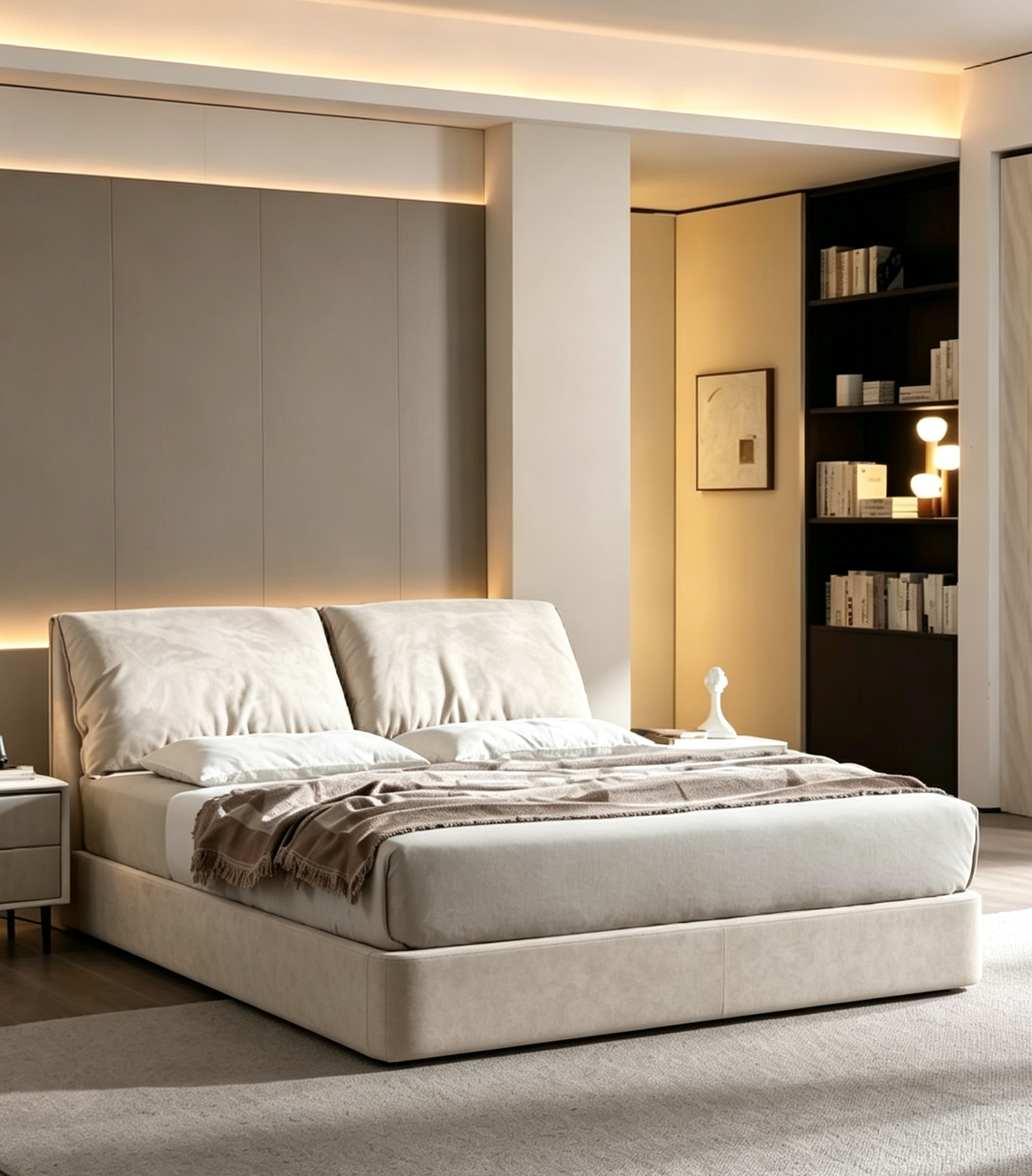Xiao Xiang Bed - Floor-Level Flush Edge