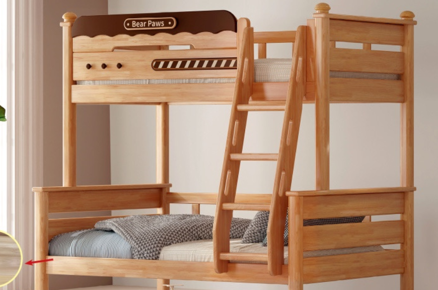 A77 Bear Paws Children's Bunk Bed with Ladder