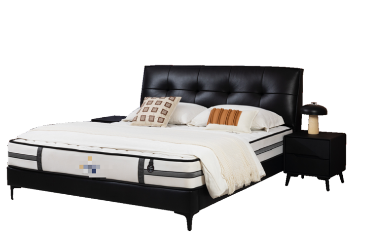 B23-A9131 Genuine Leather Soft Bed