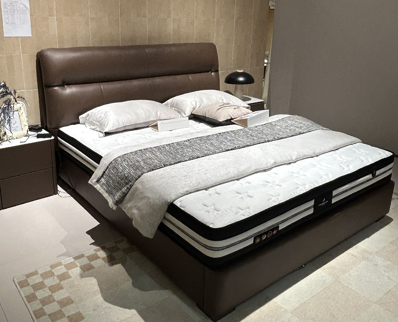 B23-A9117 Genuine Leather Electric Storage Bed