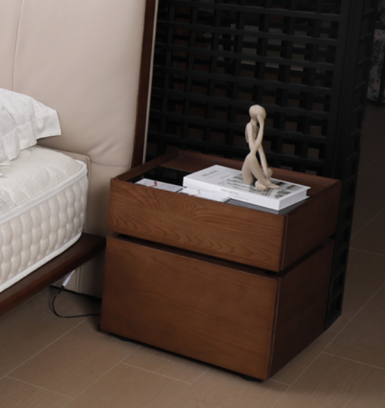 B23 Ash Wood Bedside Table