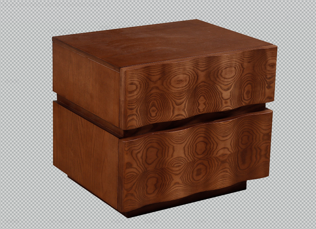 B23-102 Ash Wood Bedside Table