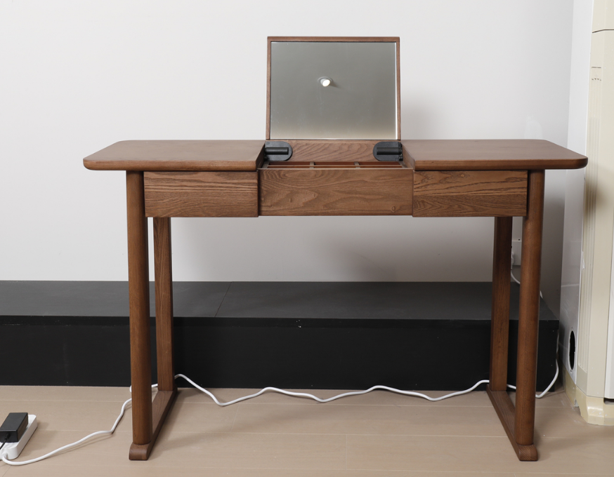 Walnut Finish Vanity Table