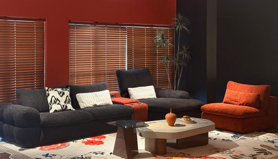 Fabric Corner Sofa with Adjustable Backrest