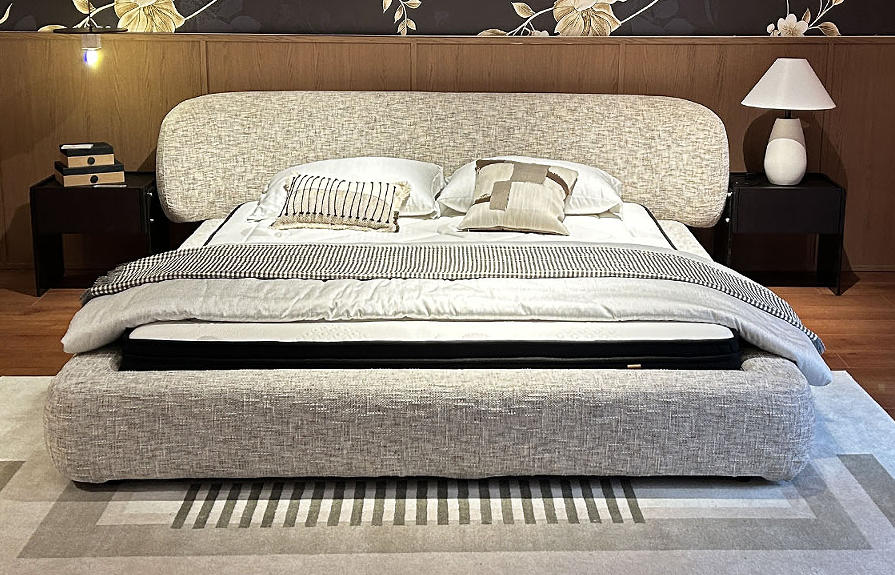 Bespoke Chenille Upholstered Embrace Bed
