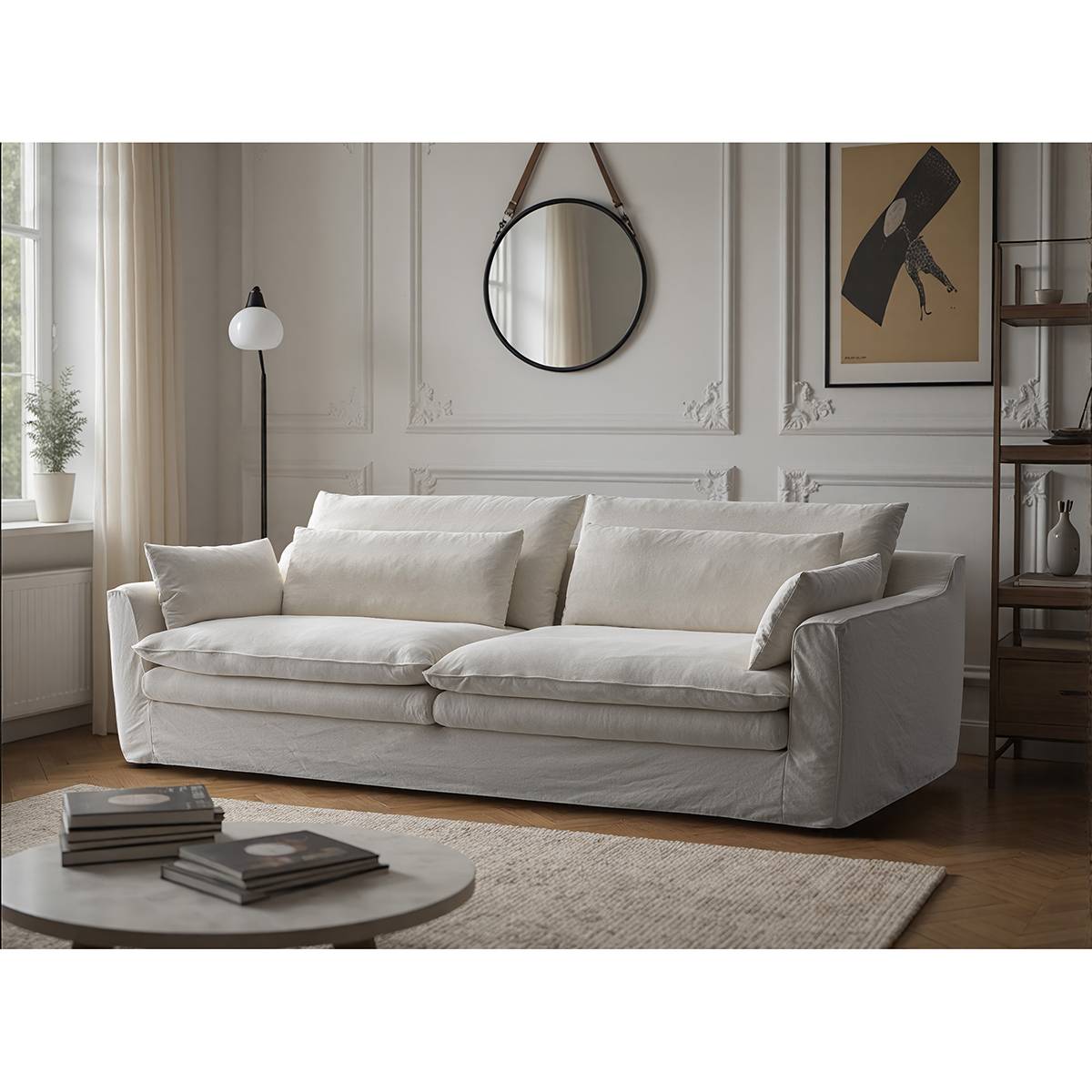 Hyacinth Removable Washable Fabric Sofa (B02-736)
