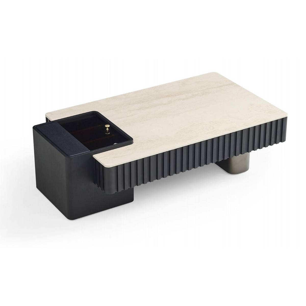 White Travertine Coffee Table (Z85-MC9222)