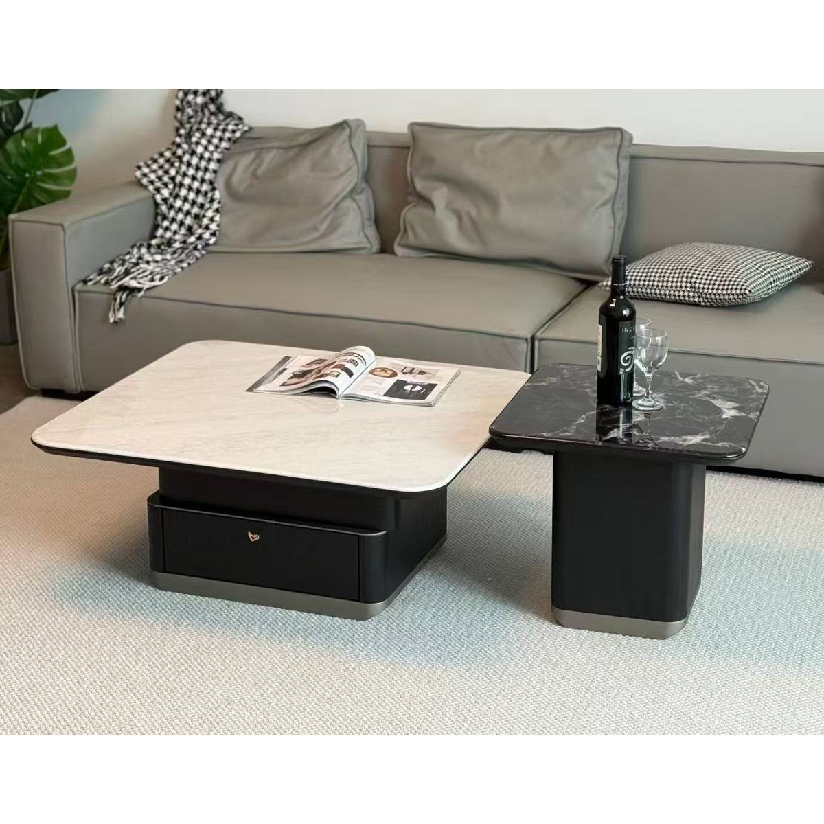 Microcrystalline Stone Coffee Table (A68-365)