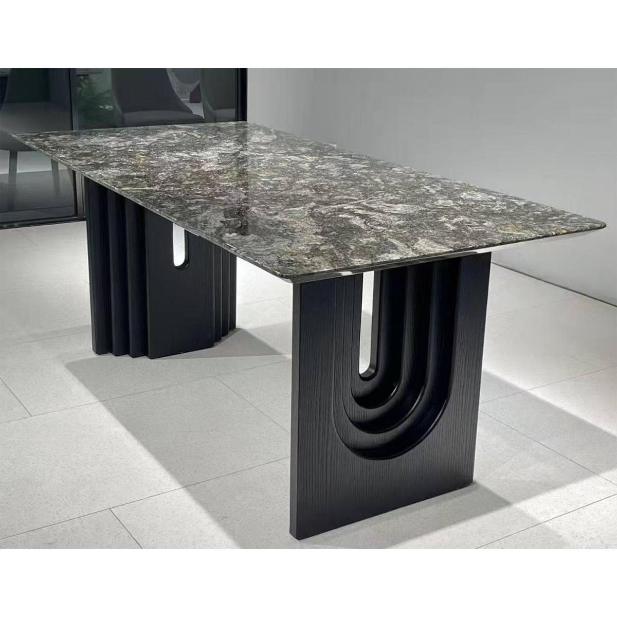 Platinum Diamond Luxury Stone Dining Table