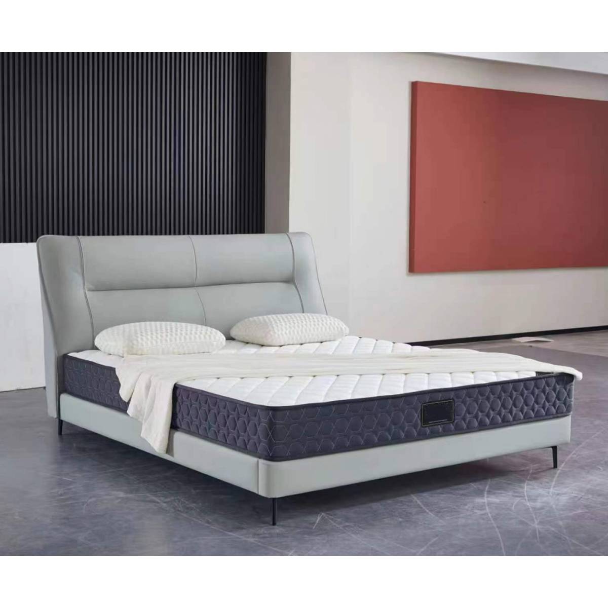 Top-Grain Leather 1.8m Soft Bed (A21-2512)