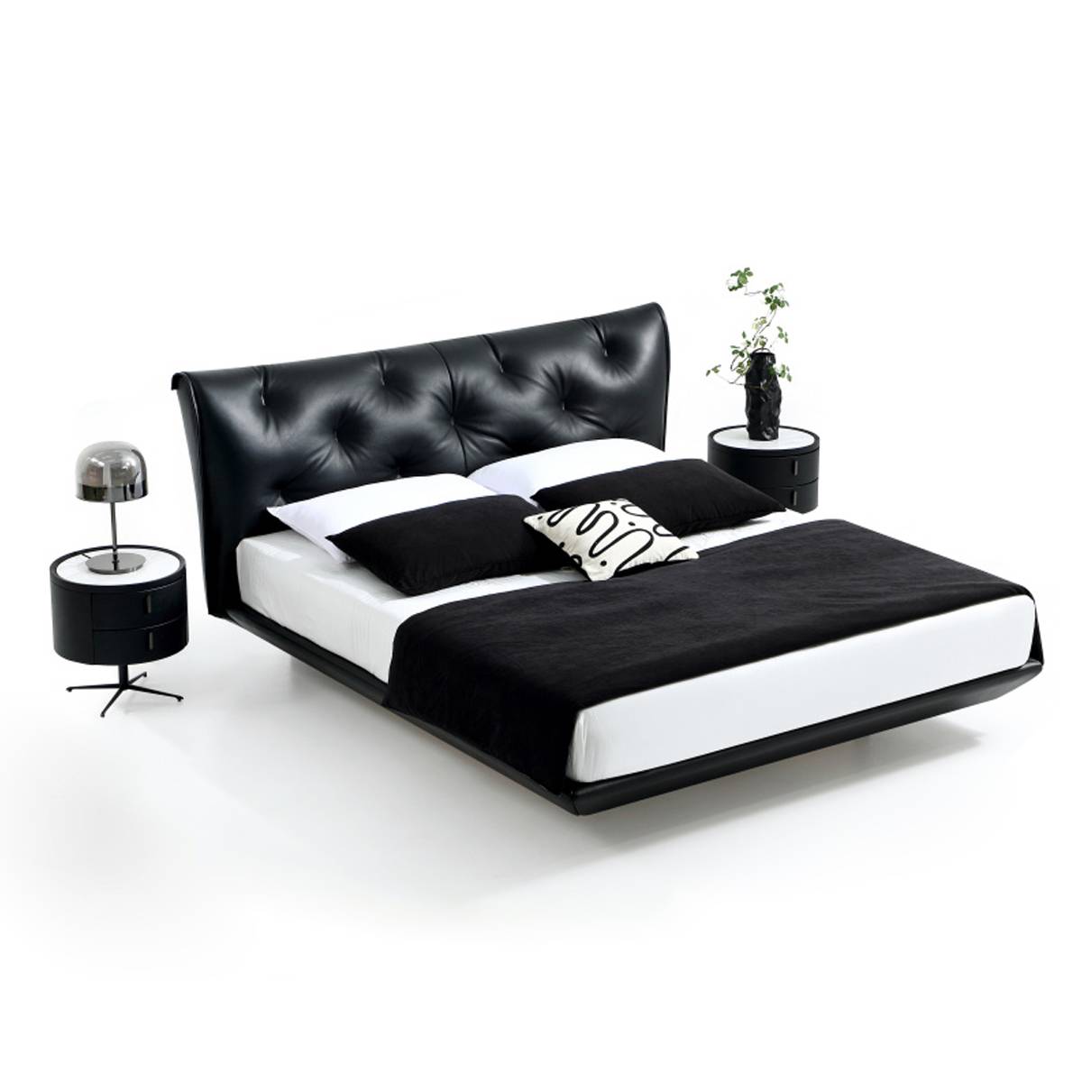 Genuine Leather Soft Bed (B17-2392)