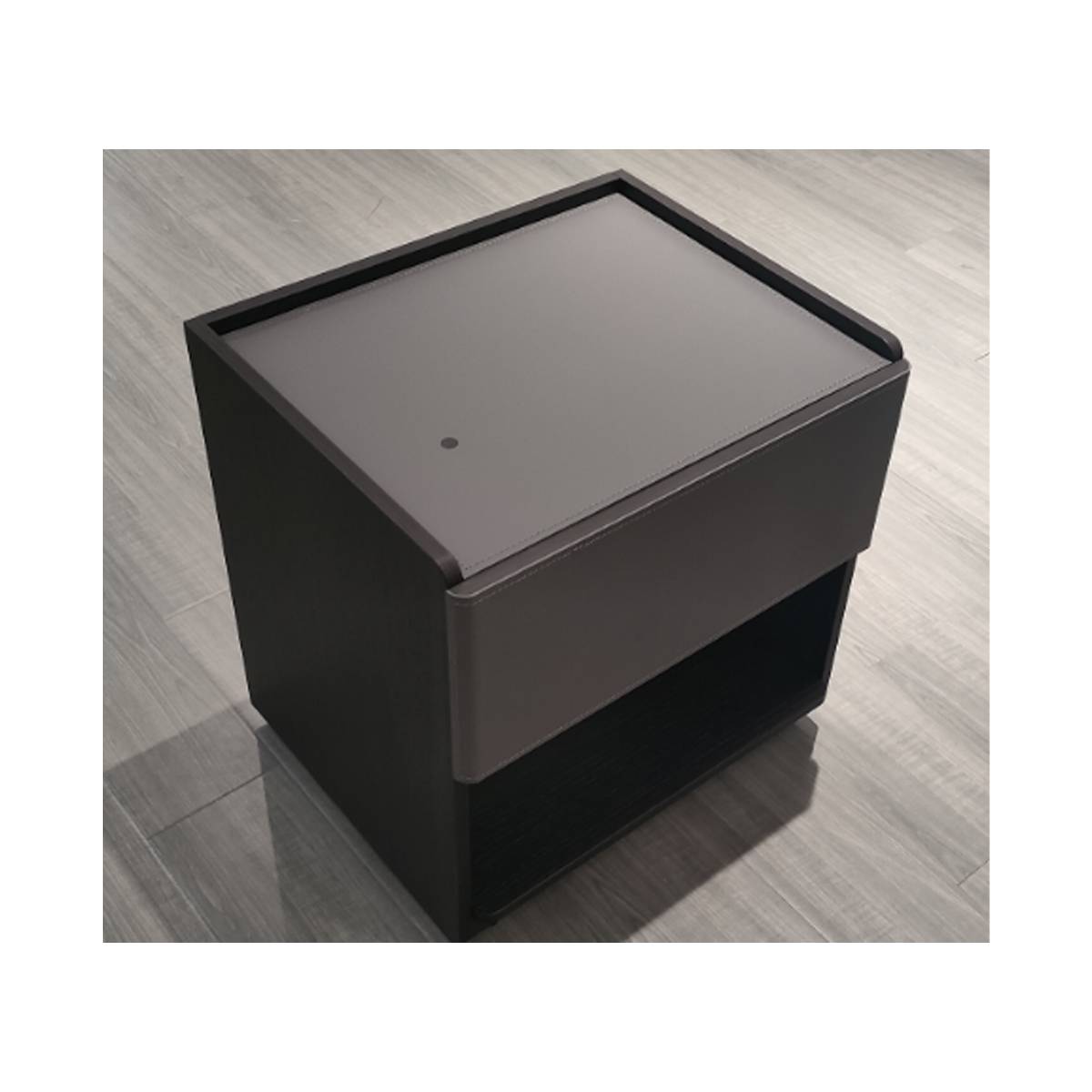 Saddle Leather Bedside Table (B45-F528) [Model A]