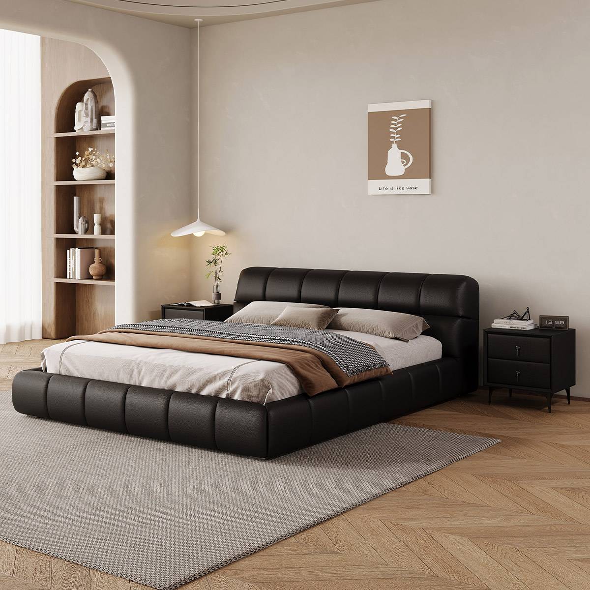 Puff Eco-Leather Floating Bed (A72-6060)