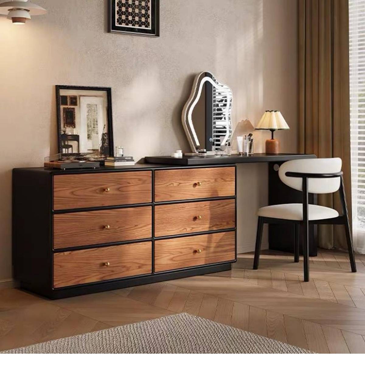Vanity Set with Main Cabinet, Side Cabinet & Mirror (Z60-ZT05)