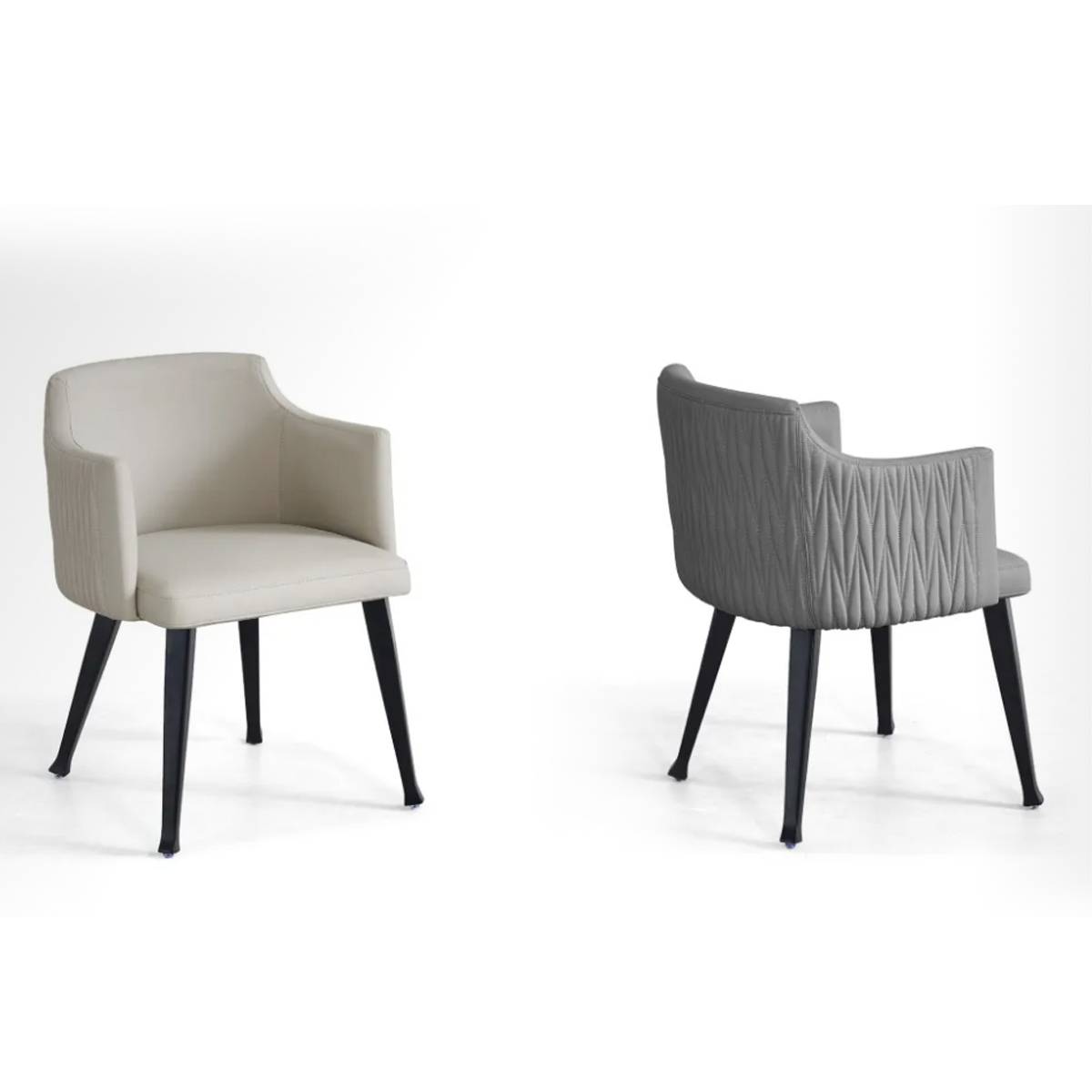 Dining Chair with Armrests and Solid Wood Legs (Z67-A2413)