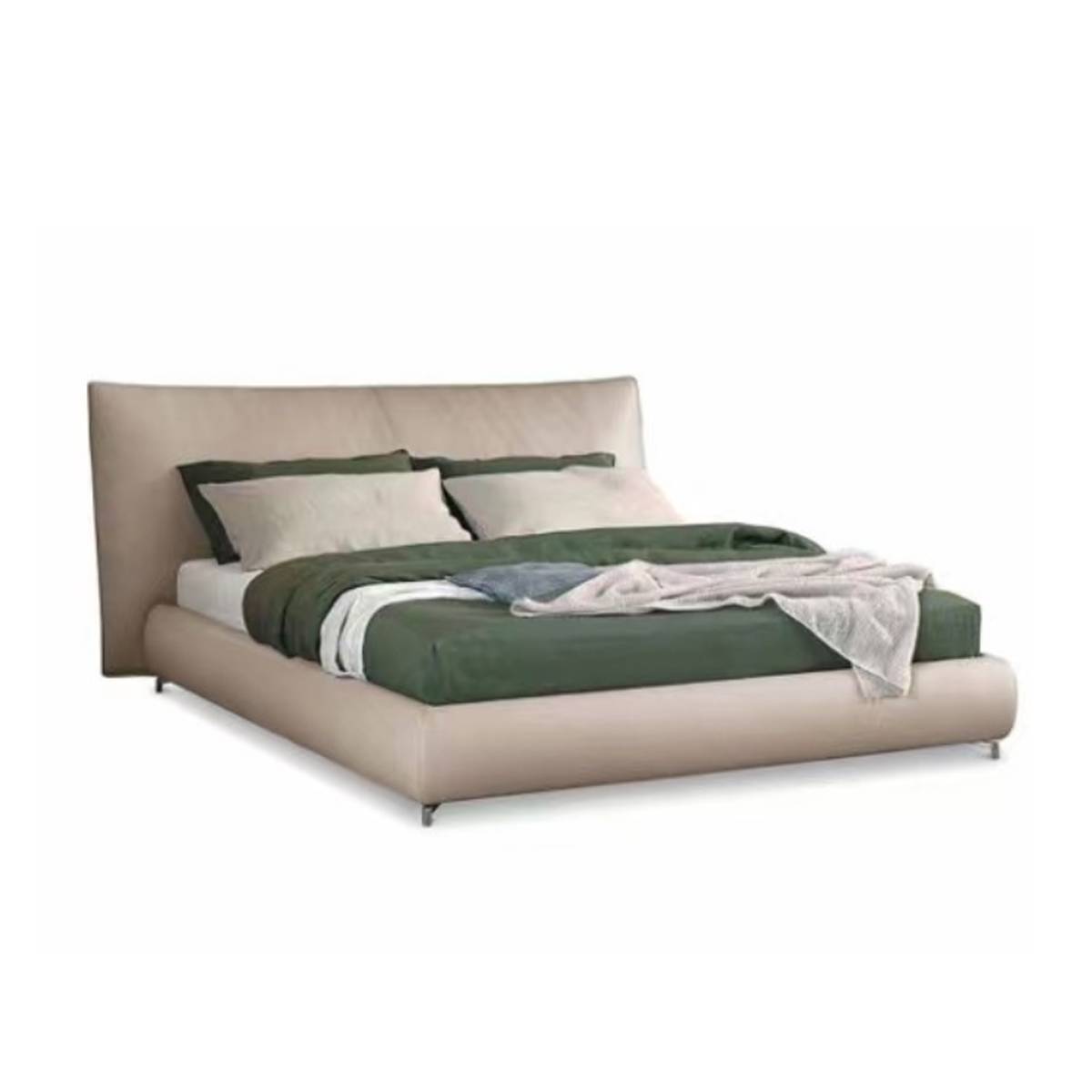 Italian Minimalist Leather Bed (Z11-BCP828)