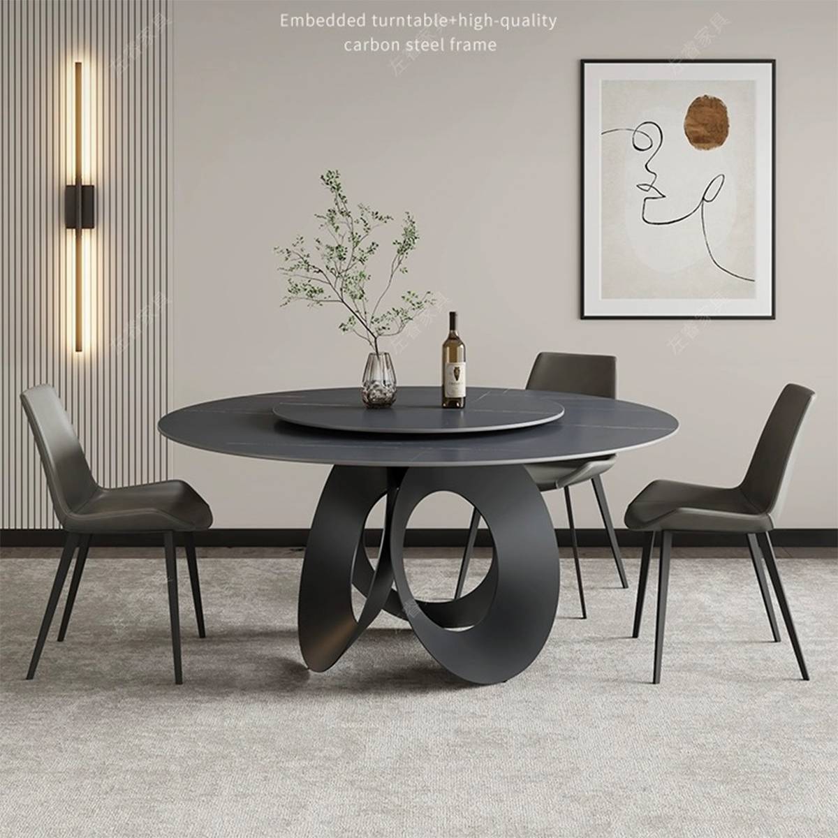Sintered Stone Round Dining Table (A33-T1080-D)