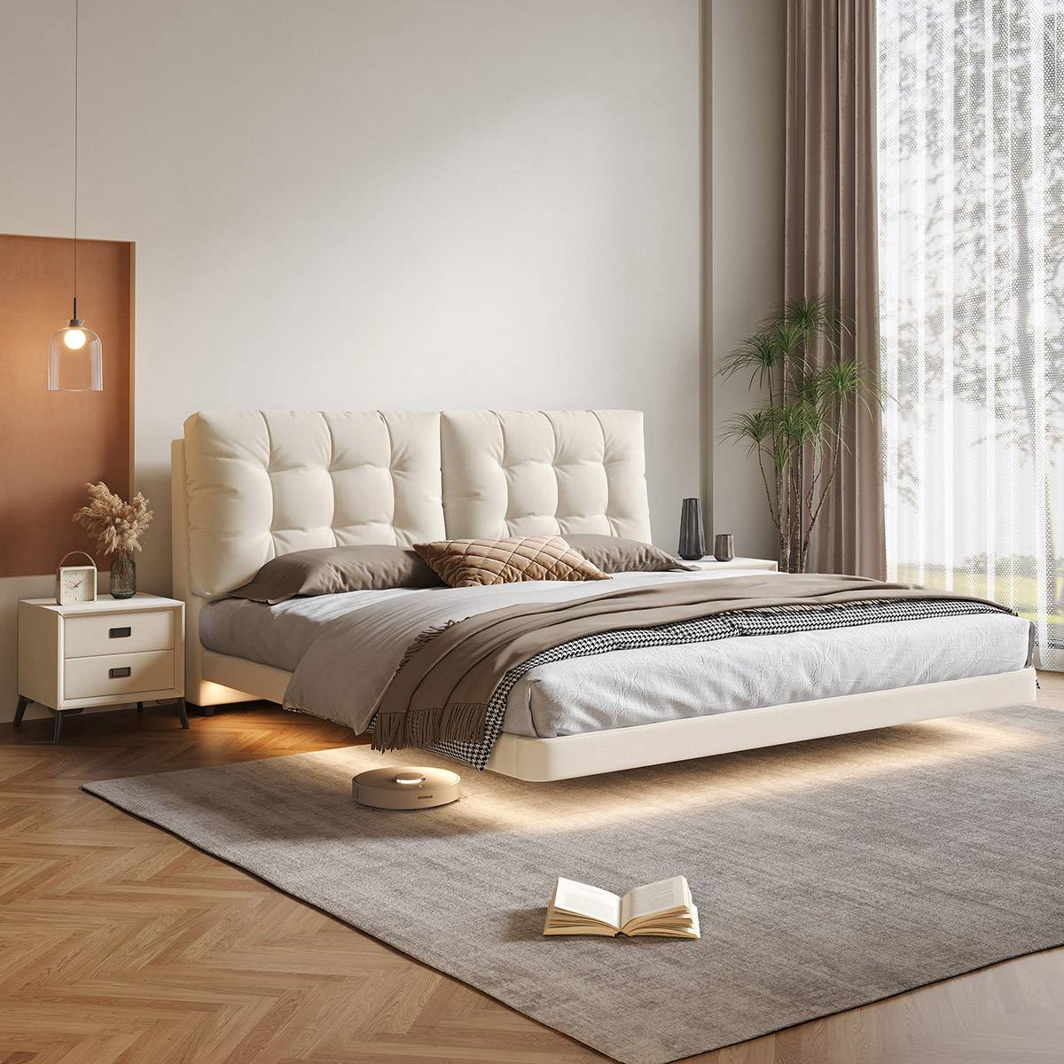 Cloud Eco-Leather Floating Bed (A72-5011)