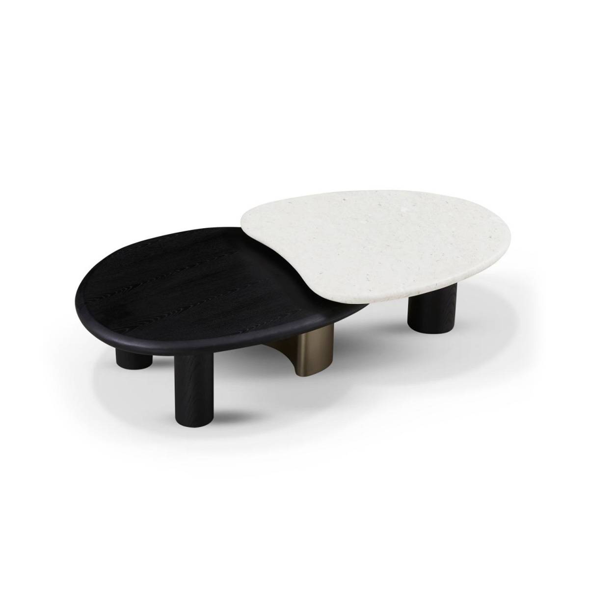Natural Jade Rabbit Top Coffee Table Set (Z86-TC457)