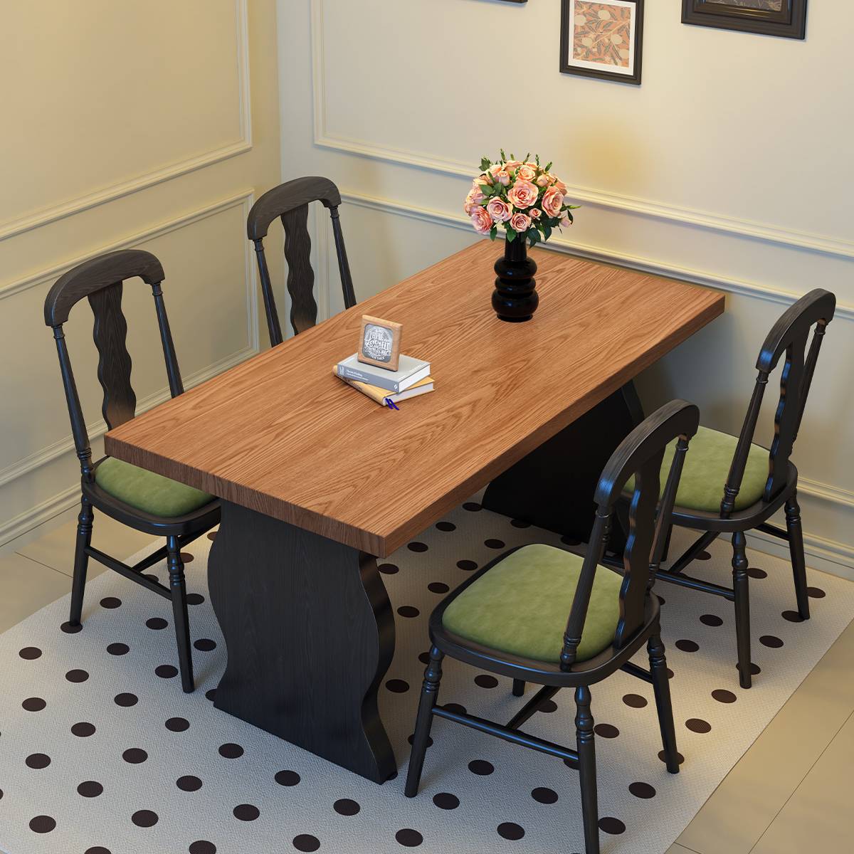 Mid-Century Long Dining Table (A73-M24)