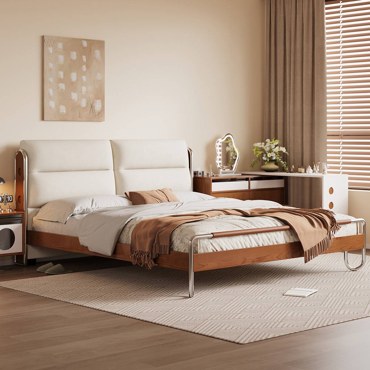 Bauhaus Upholstered Bed (B80-9902)