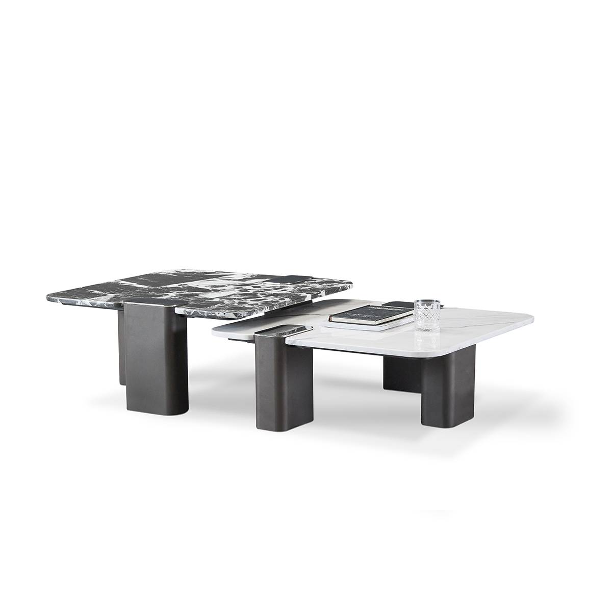 Side view of the modern minimalist coffee table