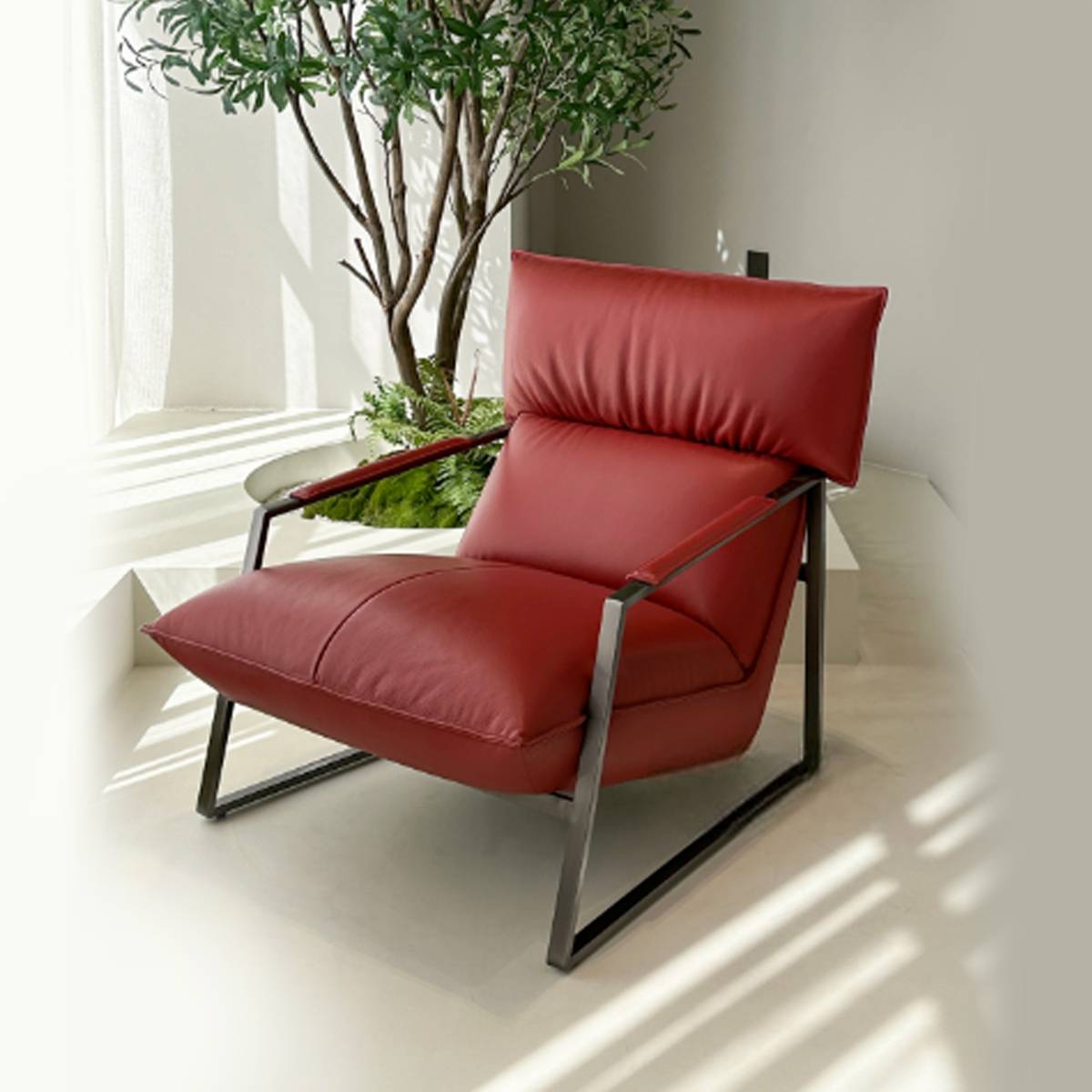 Semi-Leather Cowhide Lounge Chair (Z42-HD-86602)