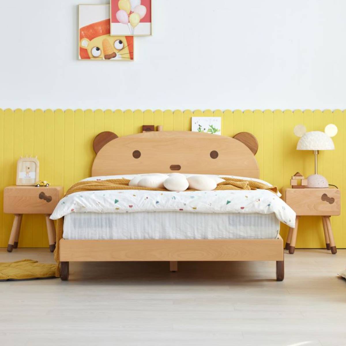 Aile Children's Bed (Bear High Body) - 1.2*2.0 (Slatted) (Z52-E2018)