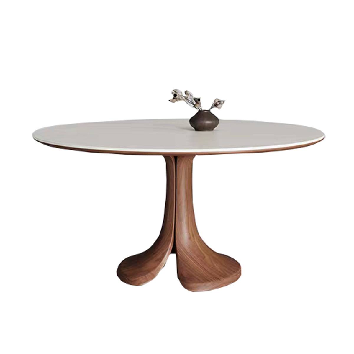 Travertine Sintered Stone Round Dining Table (Z87-T-063)