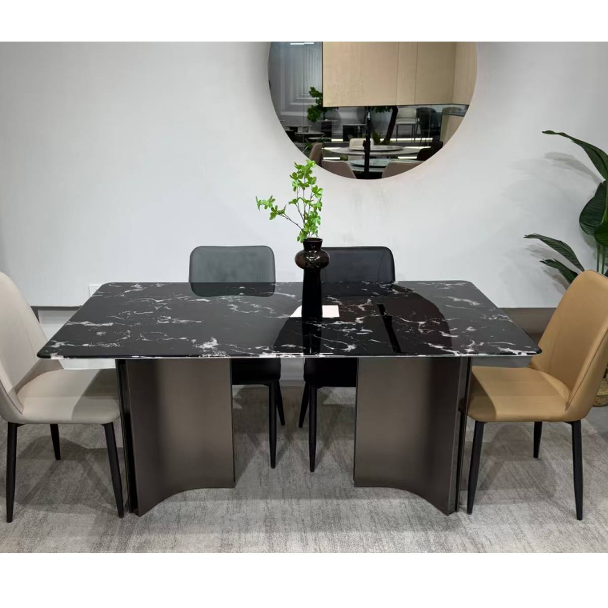 Black Rose Luxury Crystal Stone Dining Table (Z88-B633)