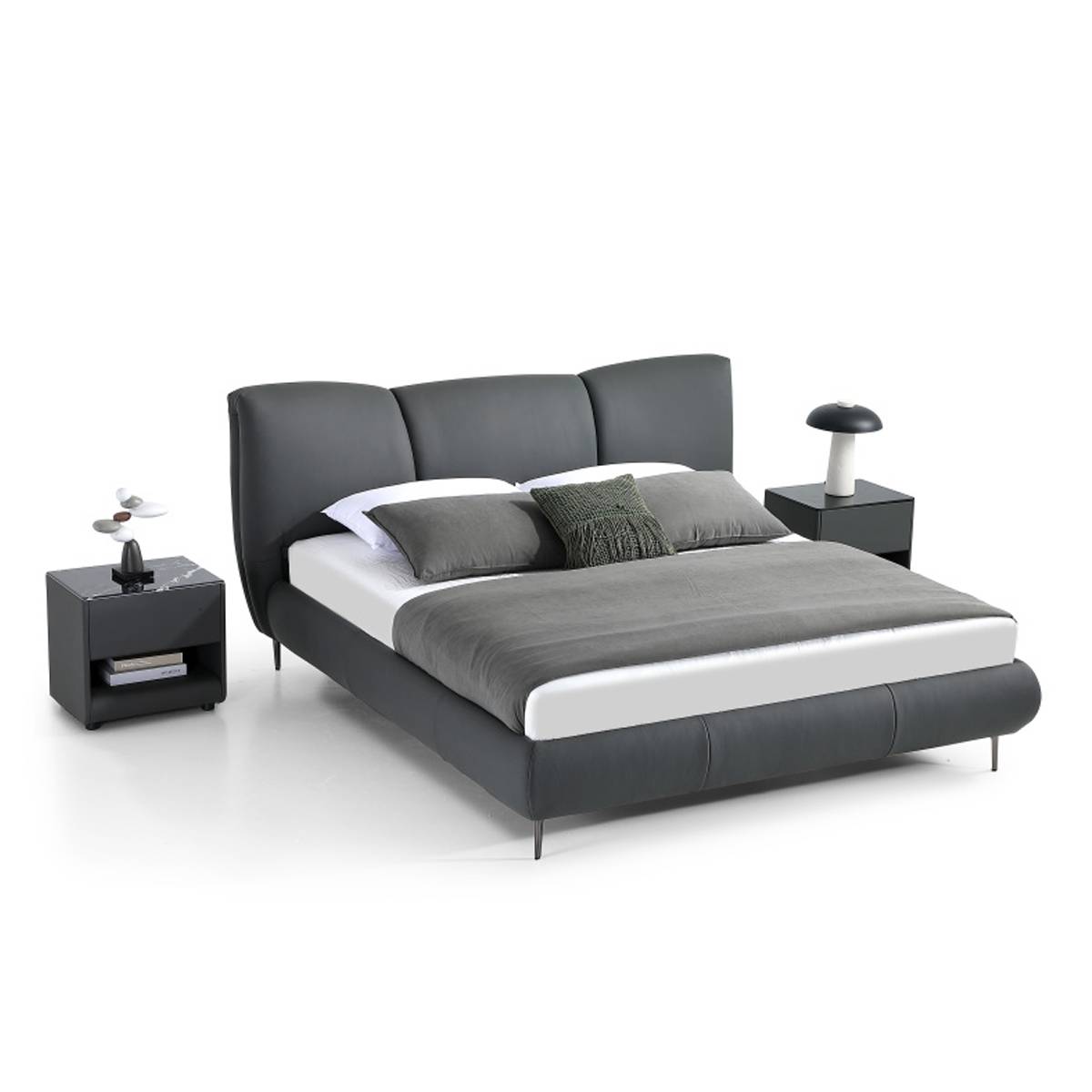 Genuine Leather Soft Bed (B17-2366)