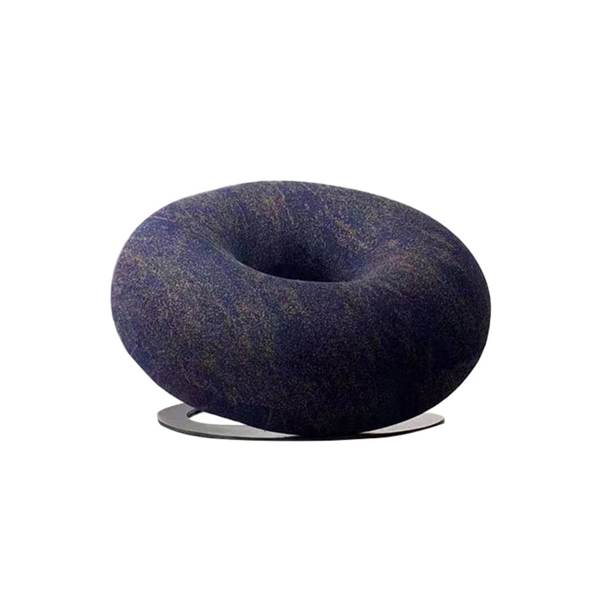 Blue donut leisure chair on a white background