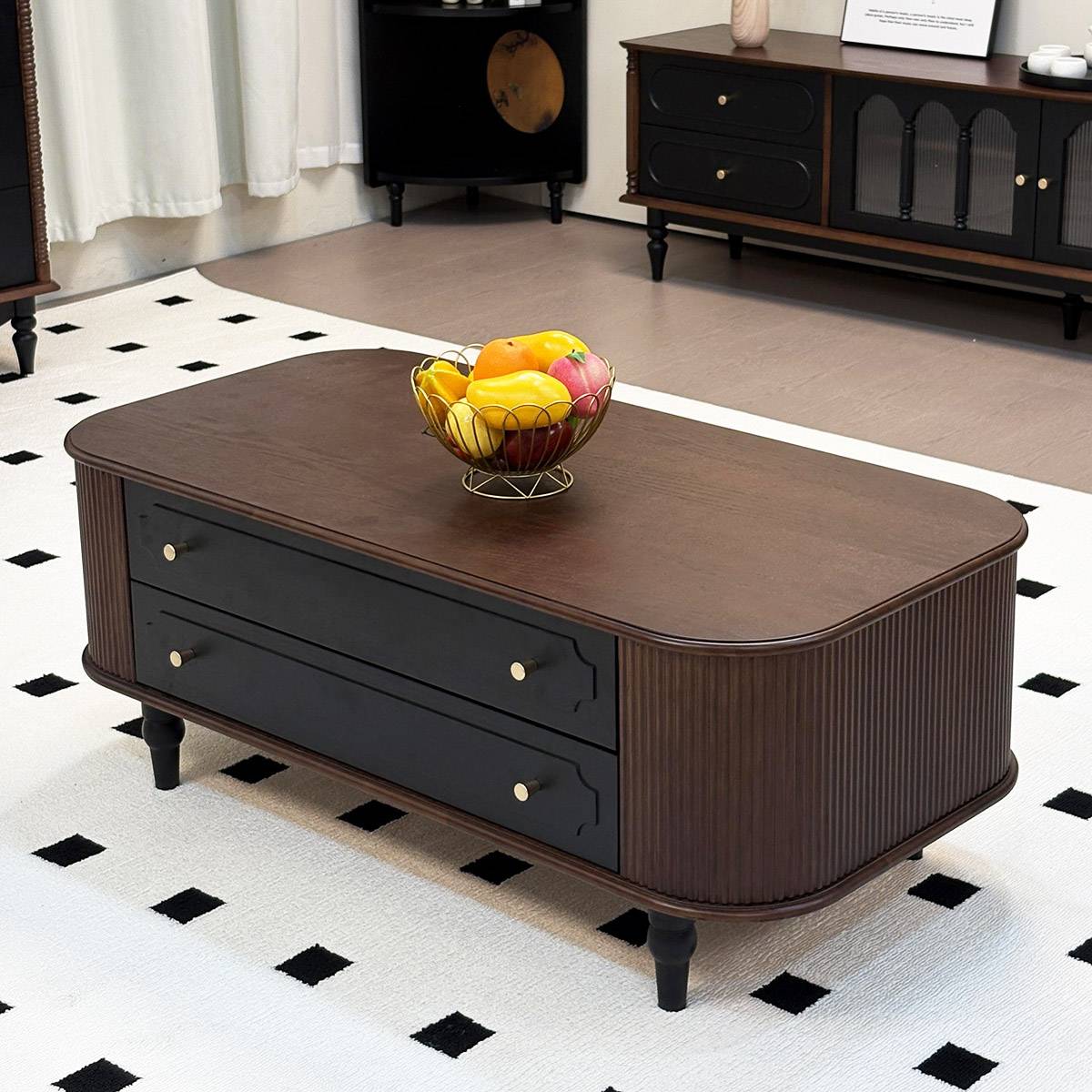 Mid-Century Modern Ash Wood Coffee Table (A68-165)