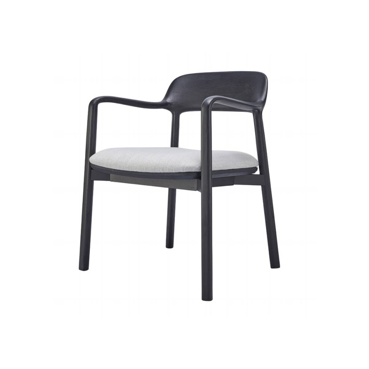 Z67-A3840 Dining & Study Chair with Armrests and Solid Wood Legs