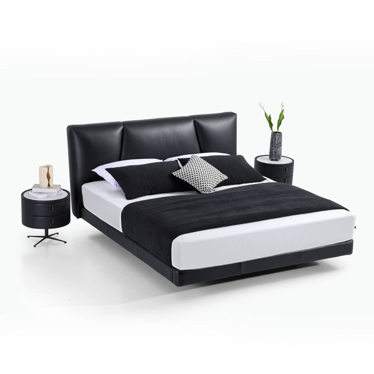 Genuine Leather Soft Bed (B17-2370)