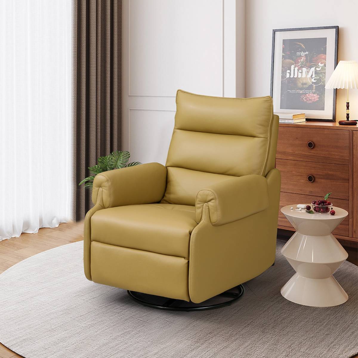 Genuine Leather Manual Recliner (Z49-G05)