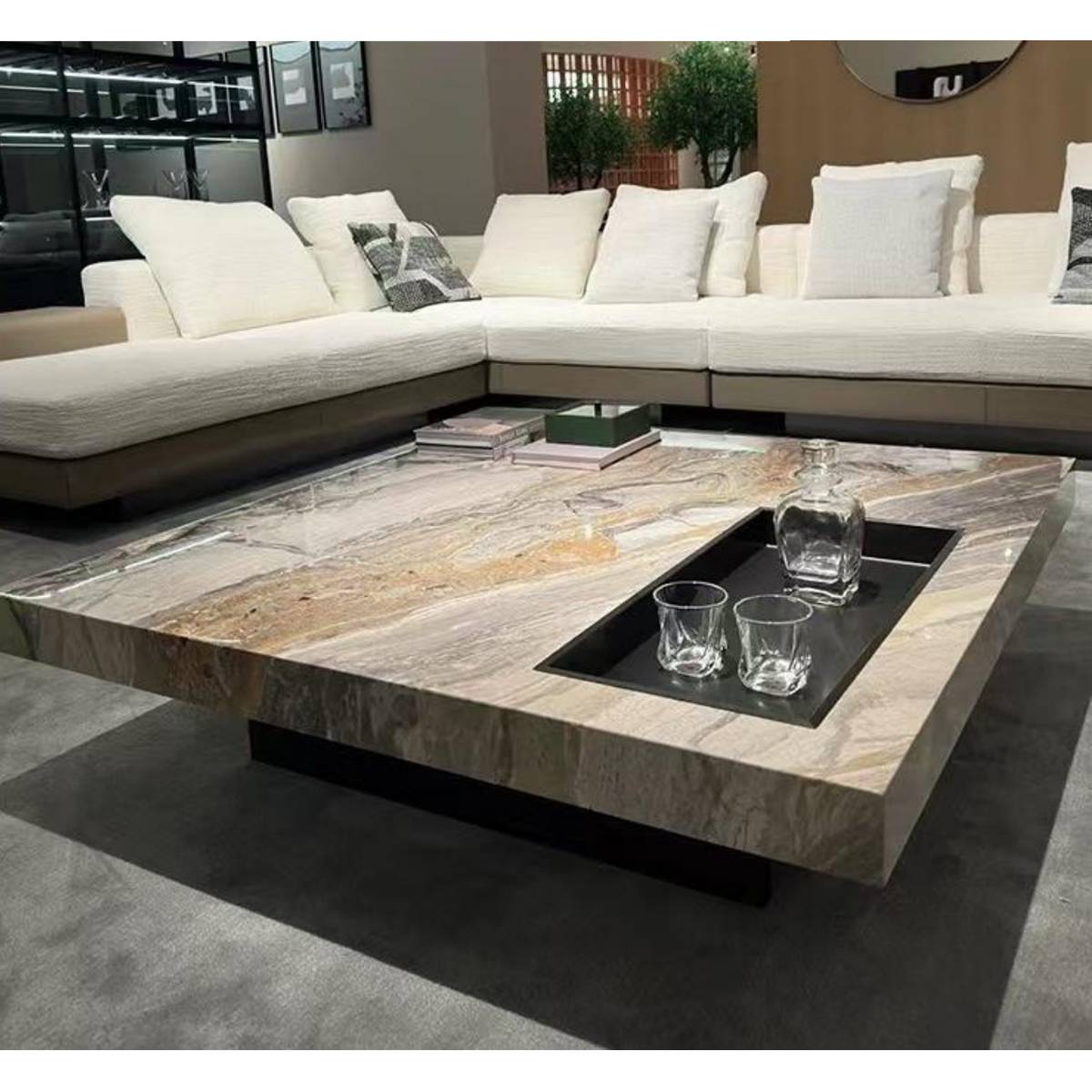 Natural Marble Luxury Coffee Table (Z60-7113)