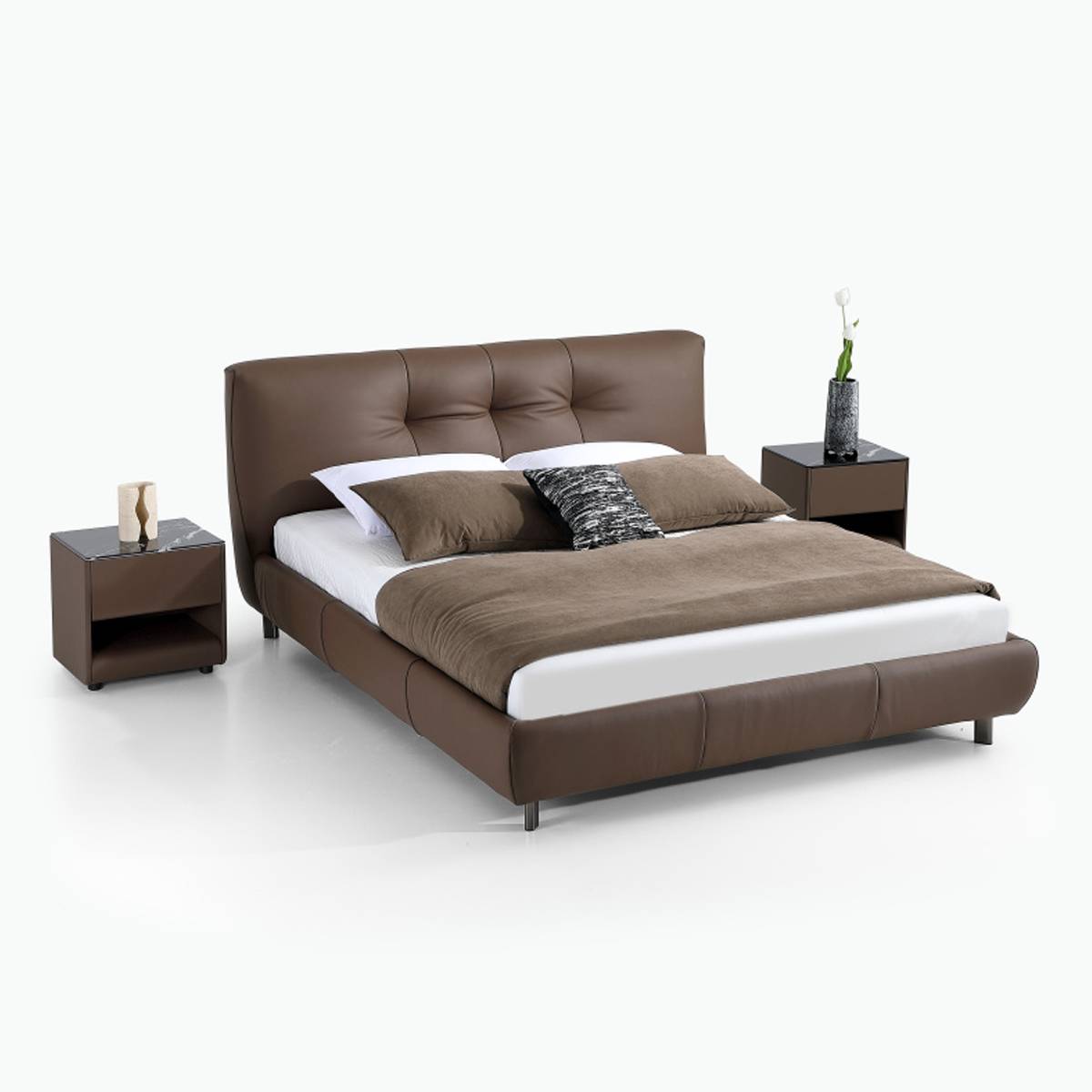 Genuine Leather Soft Bed (B17-2381)