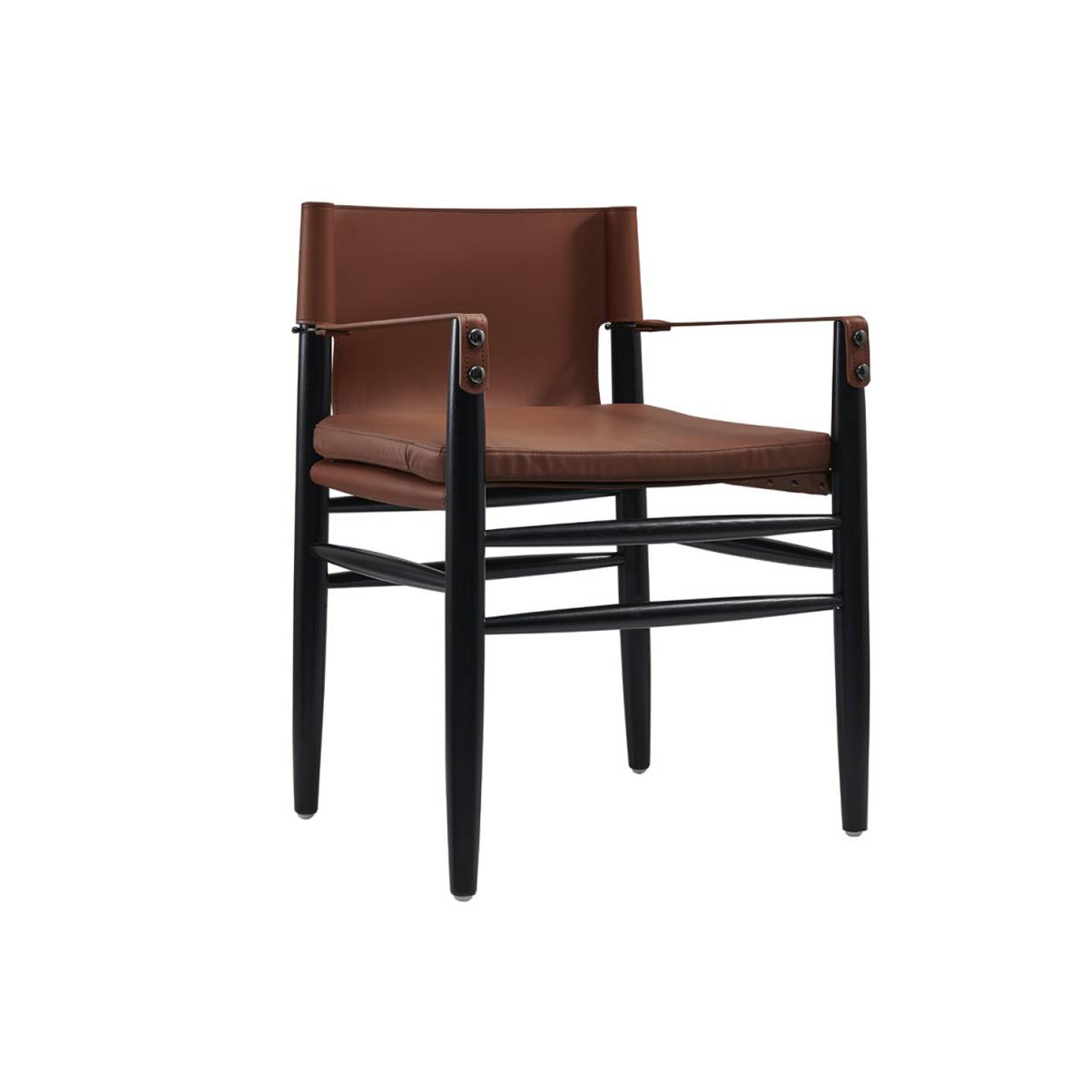 Dining Chair with Armrests and Solid Wood Legs (Z67-A27)