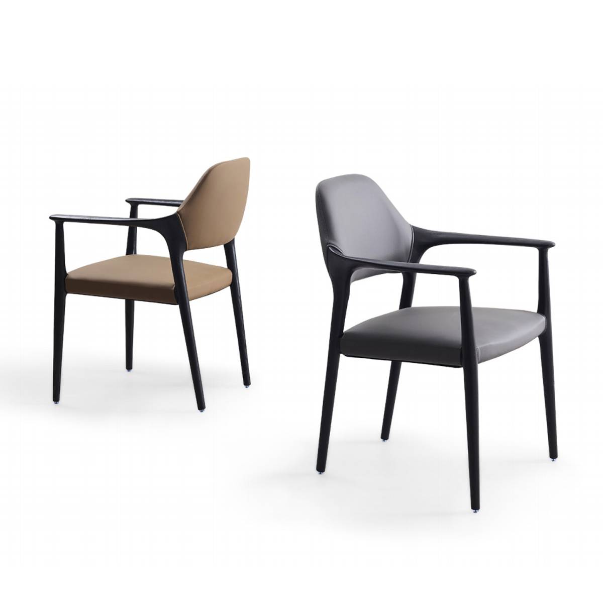 Dining Chair with Armrests and Solid Wood Legs (Z67-A5119)