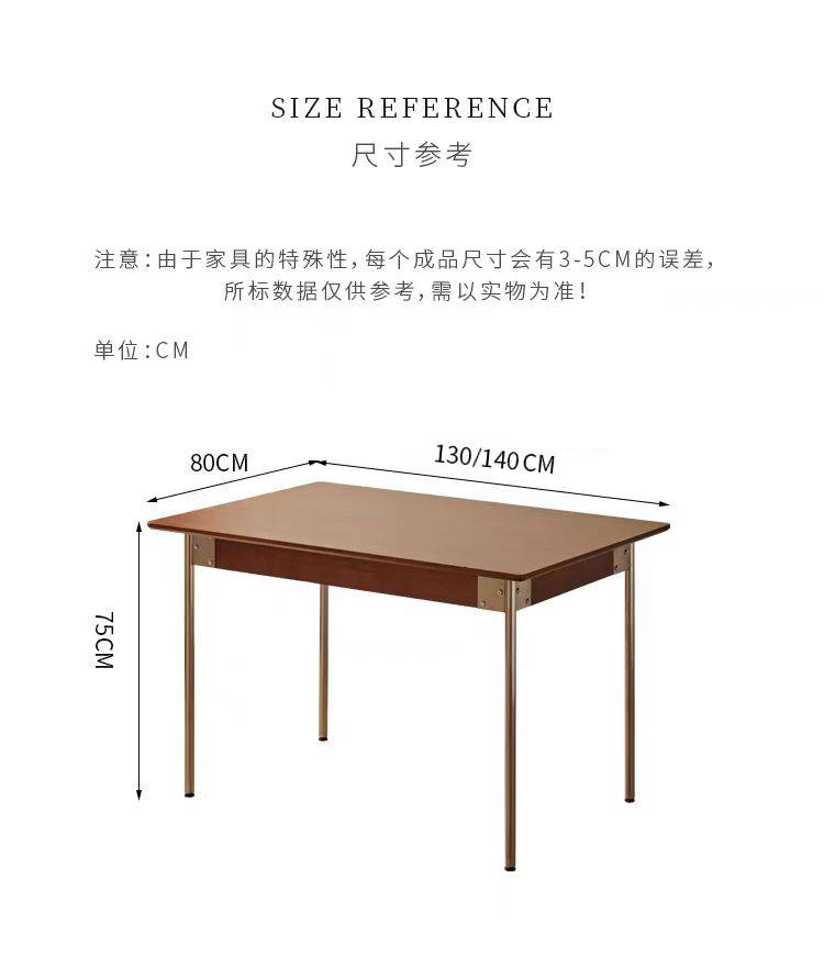 Size reference diagram showing dimensions 130/140cm x 80cm x 75cm