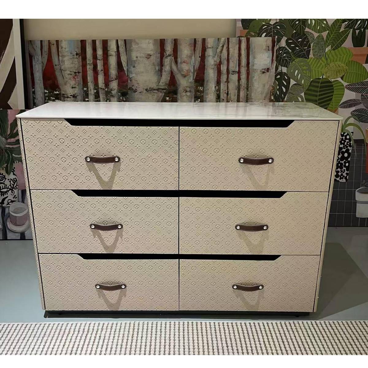 Chesterfield Leather Chest of Drawers (Z60-1190)