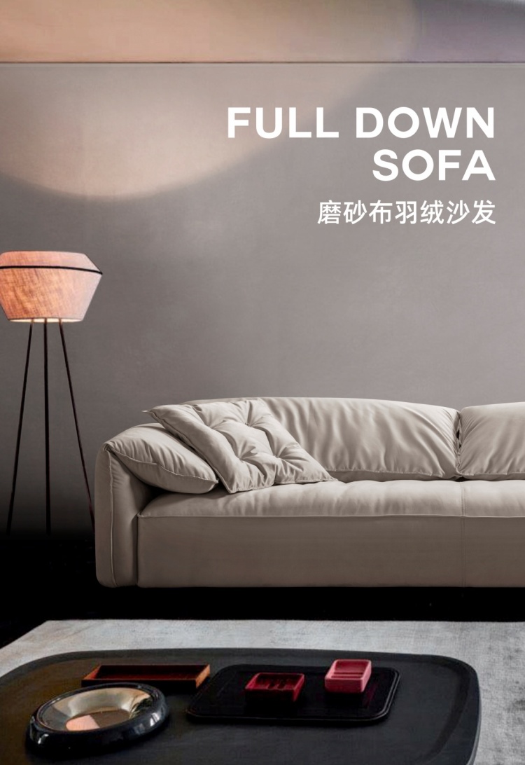 Lifestyle image of the sofa in a living room setting with a floor lamp