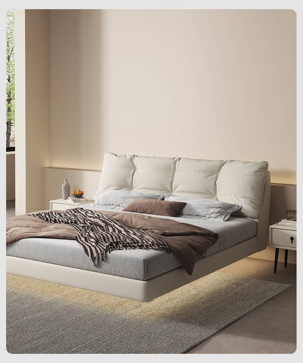 Side view of the A72 bed with bedding