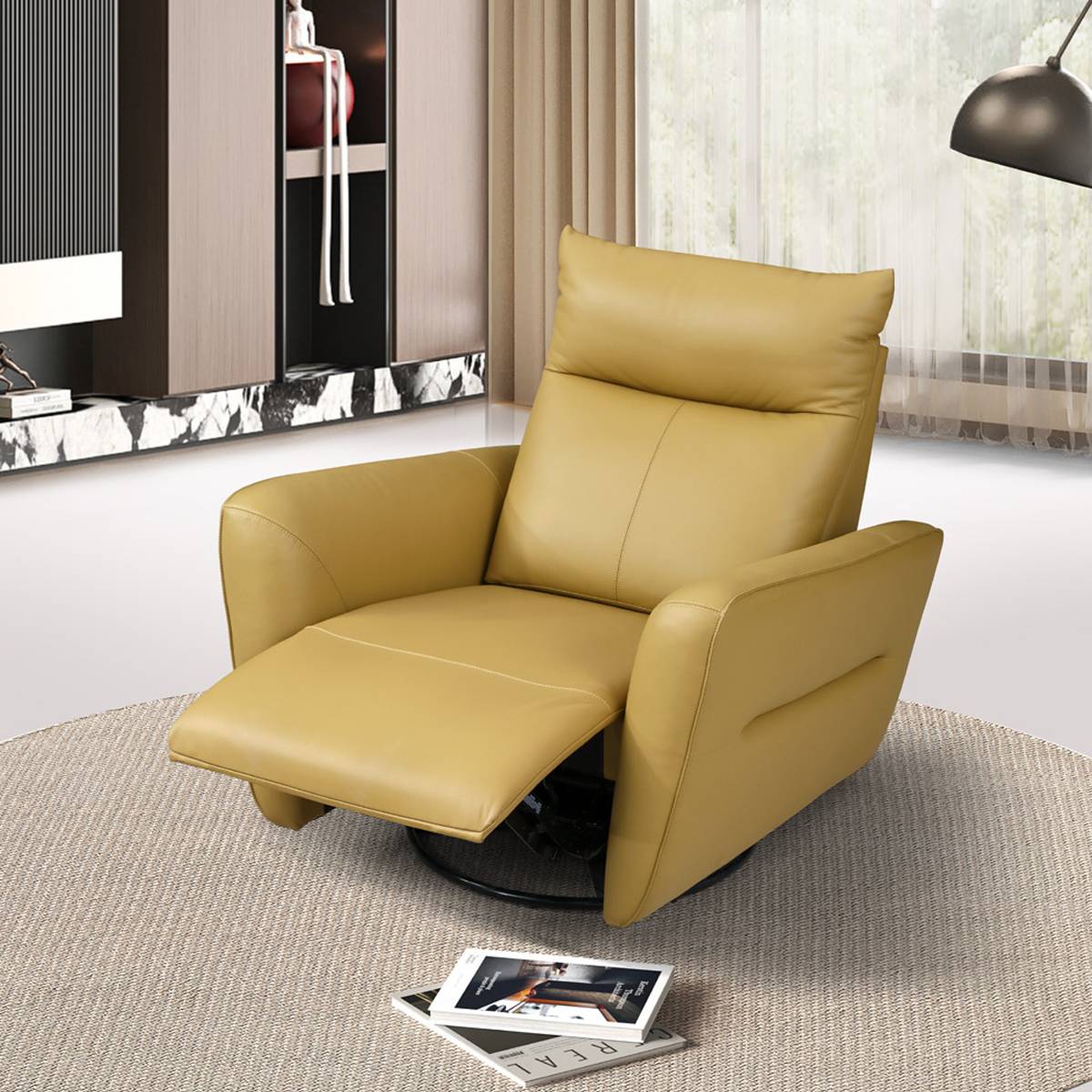 Genuine Leather Manual Recliner (Z49-G01)