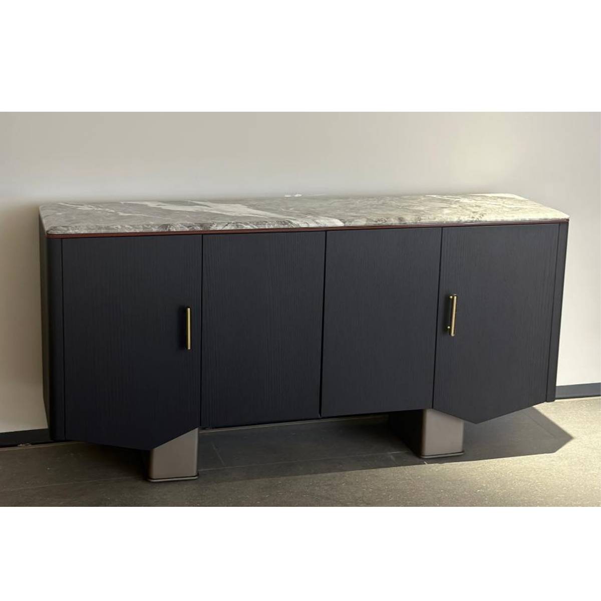 Sideboard displayed in a room setting against a wall